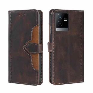 For vivo T2x 5G/Y73t/iQOO Z6x Skin Feel Magnetic Buckle Leather Phone Case(Brown)