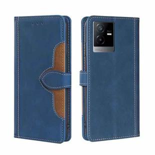 For vivo T2x 5G/Y73t/iQOO Z6x Skin Feel Magnetic Buckle Leather Phone Case(Blue)