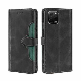 For Huawei nova Y61 Skin Feel Magnetic Buckle Leather Phone Case(Black)