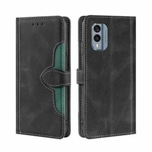 For Nokia X30 5G Skin Feel Magnetic Buckle Leather Phone Case(Black)