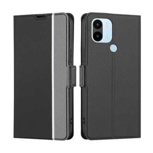 For Xiaomi Redmi A1+ 4G Twill Texture Side Button Leather Phone Case(Black)