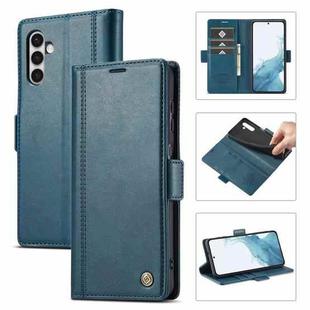 For Samsung Galaxy S23 5G LC.IMEEKE PU + TPU Skin-friendly Feeling Leather Phone Case(Blue)