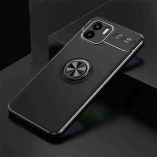 For Xiaomi Redmi A1 Metal Ring Holder 360 Degree Rotating TPU Phone Case(Black)