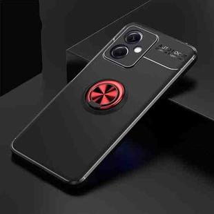 For Xiaomi Redmi Note 12 China Metal Ring Holder 360 Degree Rotating TPU Phone Case(Black Red)