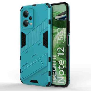 For Xiaomi Redmi Note 12 China / Note 12 5G India Punk Armor 2 in 1 PC + TPU Phone Case with Invisible Holder(Blue)