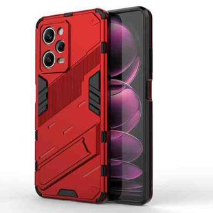 For Xiaomi Redmi Note 12 Pro 5G China / Note 12 Pro 5G Speed Punk Armor 2 in 1 PC + TPU Phone Case with Invisible Holder(Red)