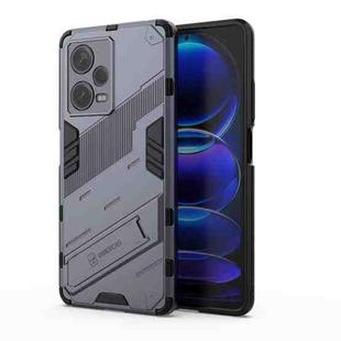 For Xiaomi Redmi Note 12 Pro+ China Punk Armor 2 in 1 PC + TPU Phone Case with Invisible Holder(Grey)