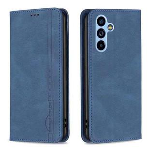 For Samsung Galaxy A54 5G Magnetic RFID Blocking Anti-Theft Leather Phone Case(Blue)