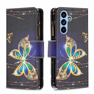 For Samsung Galaxy A54 5G Colored Drawing Pattern Zipper Leather Phone Case(Big Butterfly)