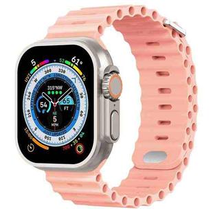 Ocean Buckle Silicone Watch Band For Apple Watch Ultra 49mm / Series 8&7 45mm / SE 2&6&SE&5&4 44mm(Grapefruit)