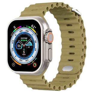 Ocean Buckle Silicone Watch Band For Apple Watch Series 8&7 41mm / SE 2&6&SE&5&4 40mm / 3&2&1 38mm(Olive)