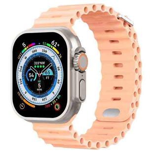 Ocean Buckle Silicone Watch Band For Apple Watch Series 8&7 41mm / SE 2&6&SE&5&4 40mm / 3&2&1 38mm(Hami Melon)