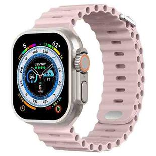 Ocean Buckle Silicone Watch Band For Apple Watch Series 8&7 41mm / SE 2&6&SE&5&4 40mm / 3&2&1 38mm(Pink Sand)