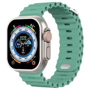 Ocean Buckle Silicone Watch Band For Apple Watch Series 8&7 41mm / SE 2&6&SE&5&4 40mm / 3&2&1 38mm(Cactus Green)