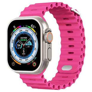 Ocean Buckle Silicone Watch Band For Apple Watch Series 8&7 41mm / SE 2&6&SE&5&4 40mm / 3&2&1 38mm(Barbie Pink)
