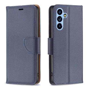 For Samsung Galaxy A54 5G Litchi Texture Pure Color Leather Phone Case(Blue)