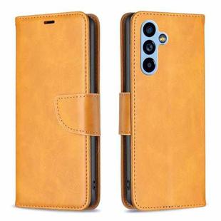 For Samsung Galaxy A54 5G Lambskin Texture Leather Phone Case(Yellow)