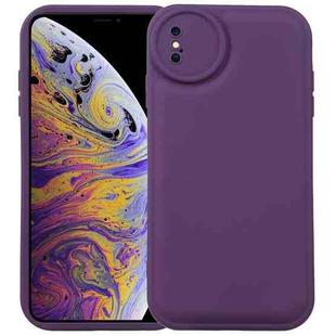 For iPhone XS / X Liquid Airbag Decompression Phone Case(Purple)
