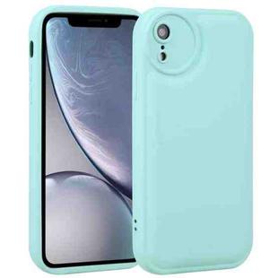 For iPhone XR Liquid Airbag Decompression Phone Case(Light Cyan)
