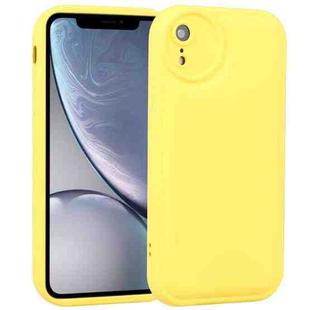 For iPhone XR Liquid Airbag Decompression Phone Case(Lemon Yellow)