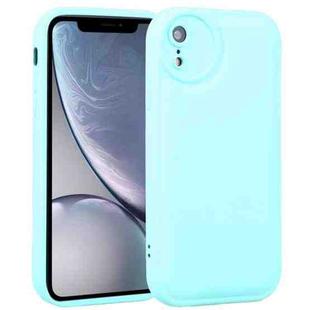 For iPhone XR Liquid Airbag Decompression Phone Case(Mint Blue)