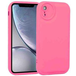 For iPhone XR Liquid Airbag Decompression Phone Case(Light Rose Red)