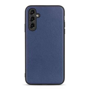 For Samsung Galaxy A14 5G Sheepskin Texture Genuine Leather Phone Case(Blue)