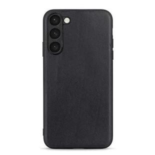 For Samsung Galaxy S23+ 5G Sheepskin Texture Genuine Leather Phone Case(Black)