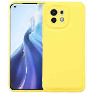 For Xiaomi Mi 11 Liquid Airbag Decompression Phone Case(Lemon Yellow)