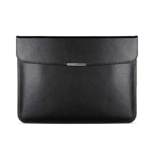 For 13.3 / 13.6 / 14 inch Laptop Ultra-thin Leather Laptop Sleeve(Black)
