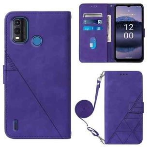 For Nokia G11 Plus Crossbody 3D Embossed Flip Leather Phone Case(Purple)