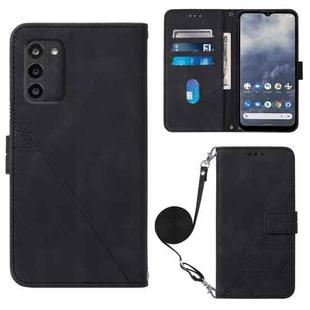 For Nokia G100 Crossbody 3D Embossed Flip Leather Phone Case(Black)
