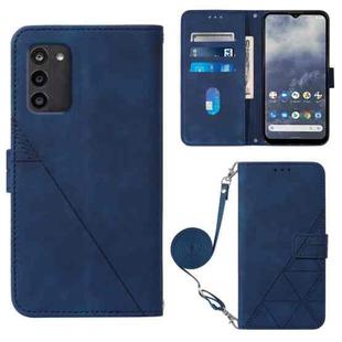 For Nokia G100 Crossbody 3D Embossed Flip Leather Phone Case(Blue)
