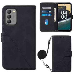 For Nokia G400 Crossbody 3D Embossed Flip Leather Phone Case(Black)