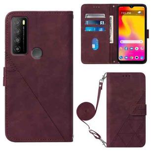 For TCL 30XL T701DL Crossbody 3D Embossed Flip Leather Phone Case(Wine Red)