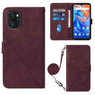 For UMIDIGI A13 / A13 Pro / A13S Crossbody 3D Embossed Flip Leather Phone Case(Wine Red)