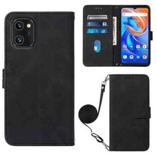 For UMIDIGI A13 / A13 Pro / A13S Crossbody 3D Embossed Flip Leather Phone Case(Black)