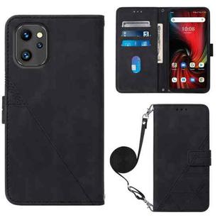 For UMIDIGI F3 4G / F3 5G / F3 SE / F3S Crossbody 3D Embossed Flip Leather Phone Case(Black)