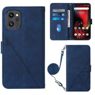 For UMIDIGI F3 4G / F3 5G / F3 SE / F3S Crossbody 3D Embossed Flip Leather Phone Case(Blue)