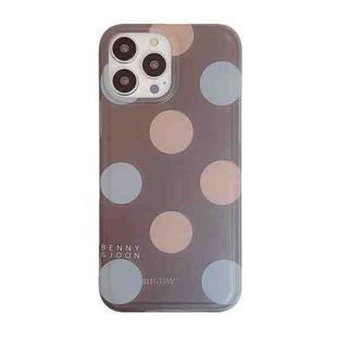 For iPhone 14 Translucent Frosted IMD TPU Phone Case(Retro Dot)