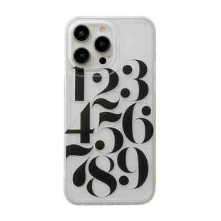 For iPhone 14 Pro Translucent Frosted IMD TPU Phone Case(Numbers)