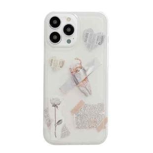 For iPhone 14 Pro Max Translucent Frosted IMD TPU Phone Case(Paper Cat)