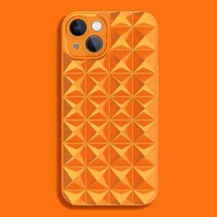 For iPhone 14 Riveted Smooth TPU Phone Case(Orange)