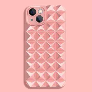 For iPhone 14 Riveted Smooth TPU Phone Case(Pink)