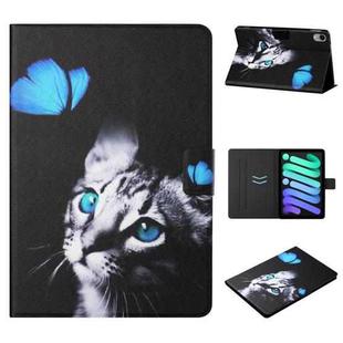 For iPad 10th Gen 10.9 2022 Colored Drawing Pattern Flip Leather Smart Tablet Case(Butterfly Cat)