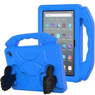 For Amazon Kindle Fire 7 2022 Children EVA Shockproof Tablet Case with Thumb Bracket(Blue)