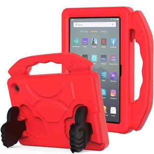 For Amazon Kindle Fire 7 2022 Children EVA Shockproof Tablet Case with Thumb Bracket(Red)