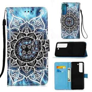 For Samsung Galaxy S23 5G Colored Drawing Pattern Plain Weave Leather Phone Case(Undersea Mandala)