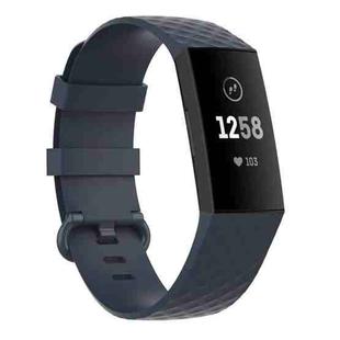 Color Buckle TPU Wrist Strap Watch Band for Fitbit Charge 4 / Charge 3 / Charge 3 SE, Size: S(Blue Gray)