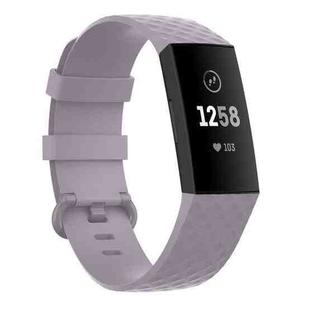 Color Buckle TPU Wrist Strap Watch Band for Fitbit Charge 4 / Charge 3 / Charge 3 SE, Size: L(Light Purple)